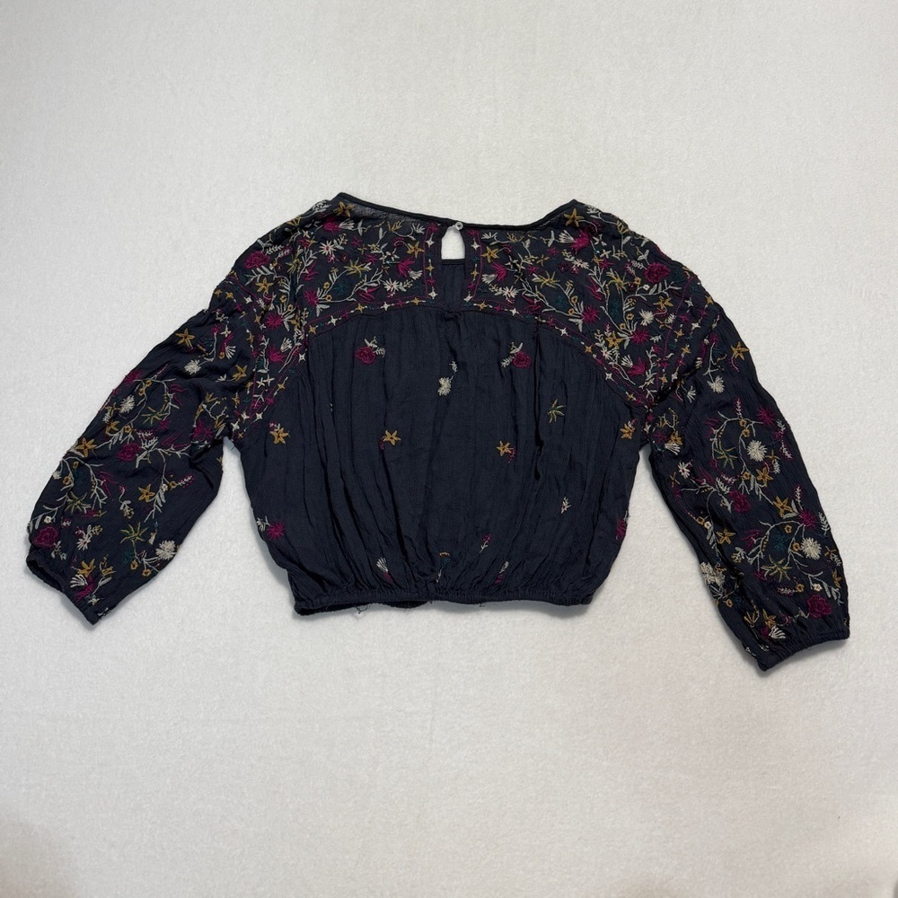 Free People Wild Flowers Embroidered Blouse Size XS - Picture 4 of 6